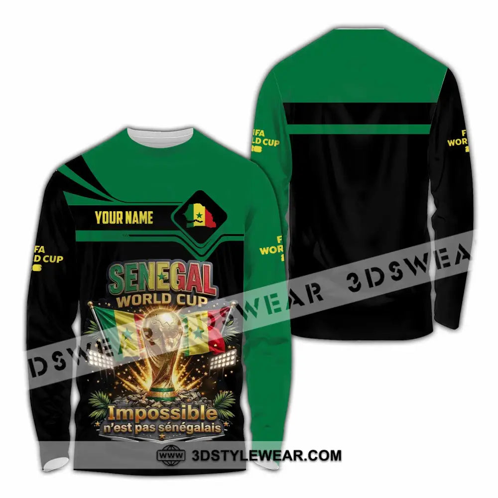 Unisex Shirt - Custom Senegal World Cup 2026 Shirt - Long Sleeve Shirt / S - T-shirt