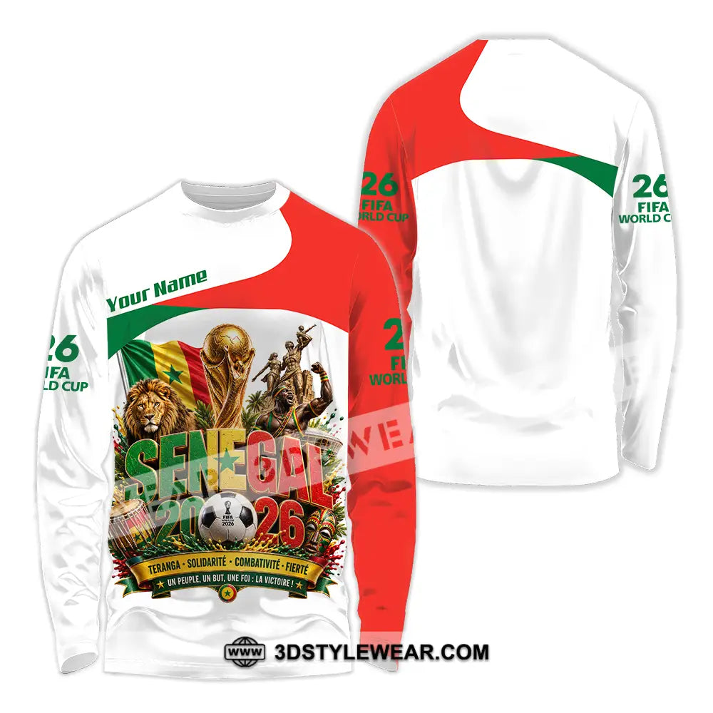 Unisex Shirt - Custom Senegal World Cup 2026 Shirt - Long Sleeve Shirt / S - T-shirt