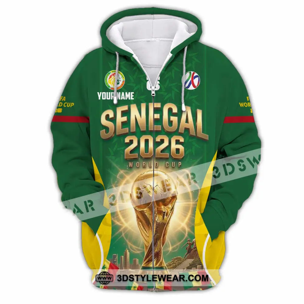 Unisex Shirt - Custom Senegal World Cup 2026 Shirt - Zipper Hoodie / S - T-shirt