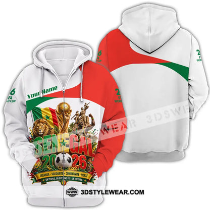 Unisex Shirt - Custom Senegal World Cup 2026 Shirt - Zipper Hoodie / S - T-shirt