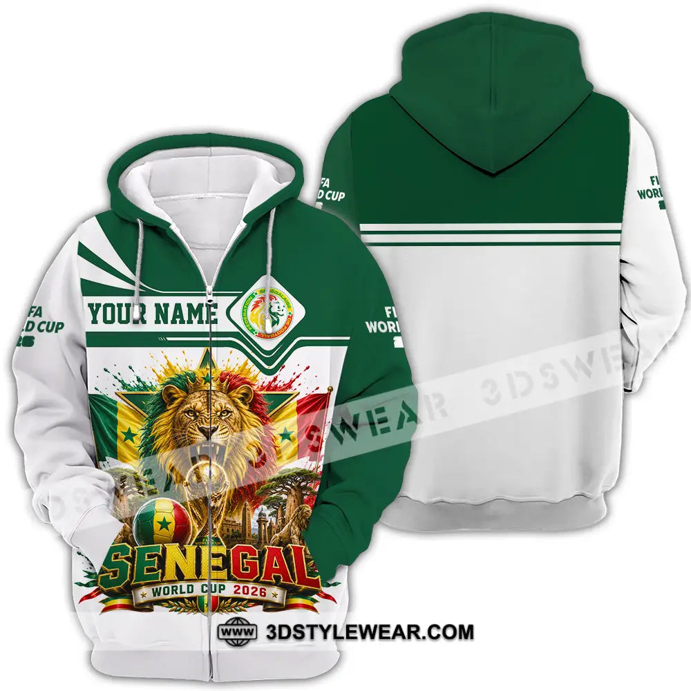 Unisex Shirt - Custom Senegal World Cup 2026 Shirt - Zipper Hoodie / S - T-shirt
