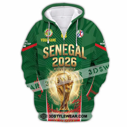 Unisex Shirt - Custom Senegal World Cup 2026 Shirt - Zipper Hoodie / S - T-shirt