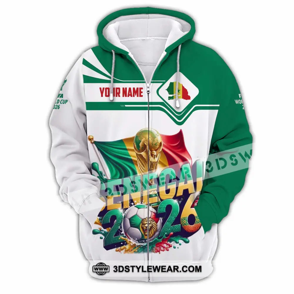 Unisex Shirt - Custom Senegal World Cup 2026 Shirt - Zipper Hoodie / S - T-shirt