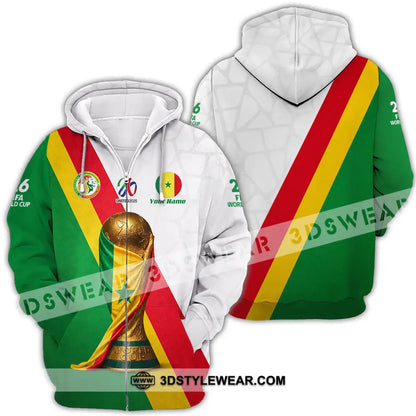Unisex Shirt - Custom Senegal World Cup 2026 Shirt - Zipper Hoodie / S - T-shirt