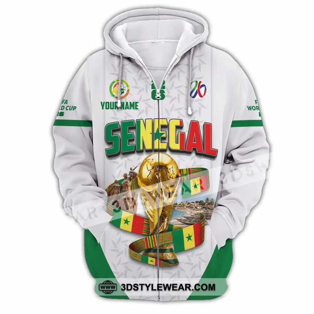 Unisex Shirt - Custom Senegal World Cup 2026 Shirt - Zipper Hoodie / S - T-shirt