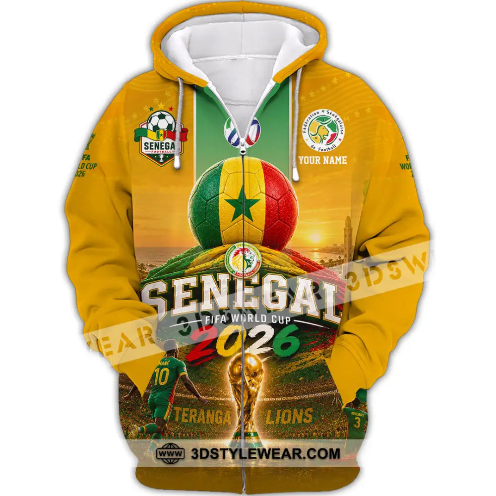 Unisex Shirt - Custom Senegal World Cup 2026 Shirt - Zipper Hoodie / S - T-shirt