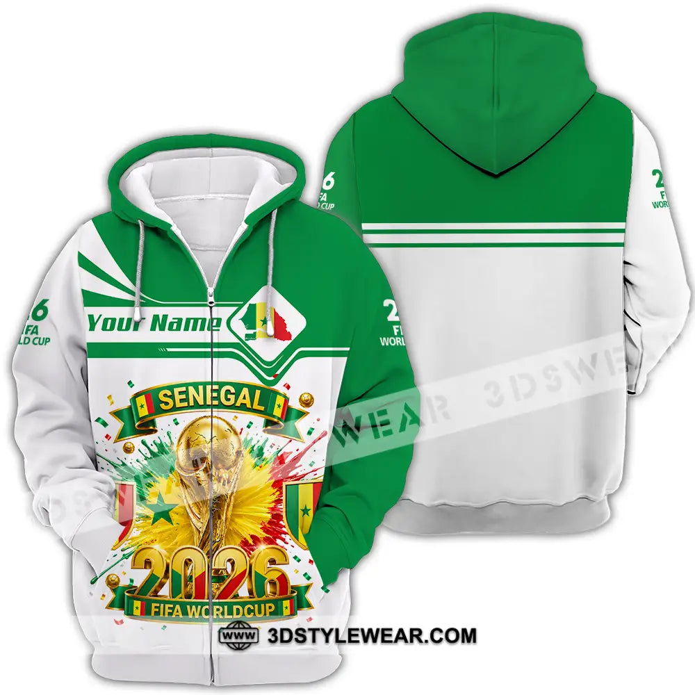 Unisex Shirt - Custom Senegal World Cup 2026 Shirt - Zipper Hoodie / S - T-shirt