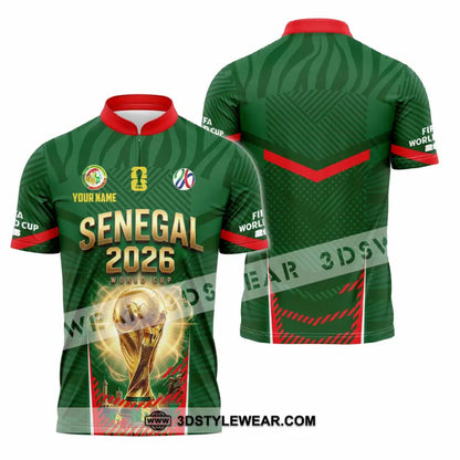 Unisex Shirt - Custom Senegal World Cup 2026 Shirt - Zipper Polo Shirt / S - T-shirt