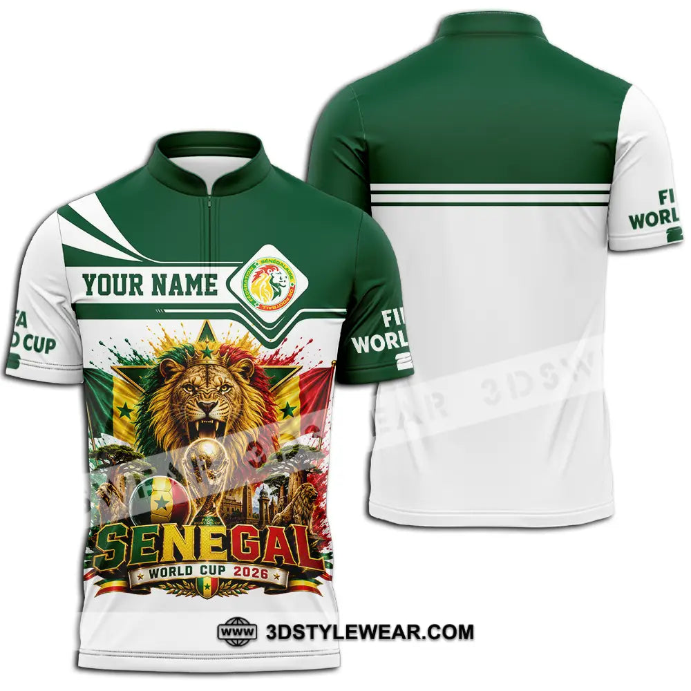 Unisex Shirt - Custom Senegal World Cup 2026 Shirt - Zipper Polo Shirt / S - T-shirt