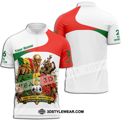 Unisex Shirt - Custom Senegal World Cup 2026 Shirt - Zipper Polo Shirt / S - T-shirt