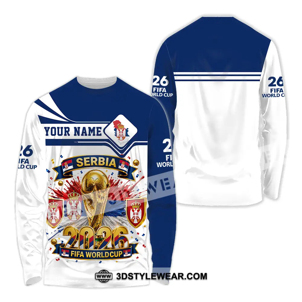Unisex Shirt - Custom Serbia World Cup 2026 Shirt - Long Sleeve Shirt / S - T-shirt