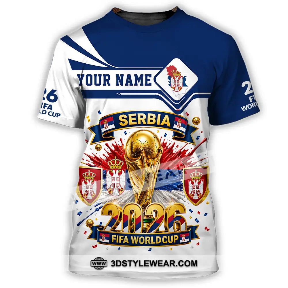 Unisex Shirt - Custom Serbia World Cup 2026 Shirt - T-Shirt / S - T-shirt