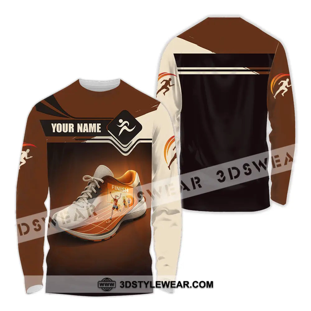 Unisex Shirt - Custom Shoes Of Champion Runner Running Sporty Shirt - Long Sleeve Shirt / S - T-shirt