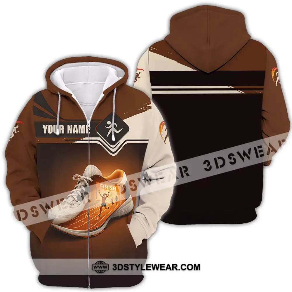 Unisex Shirt - Custom Shoes Of Champion Runner Running Sporty Shirt - Zipper Hoodie / S - T-shirt
