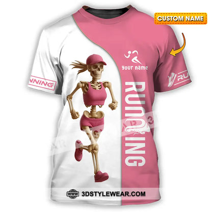 Unisex Shirt - Custom Skeleton Running Shirt - T-shirt