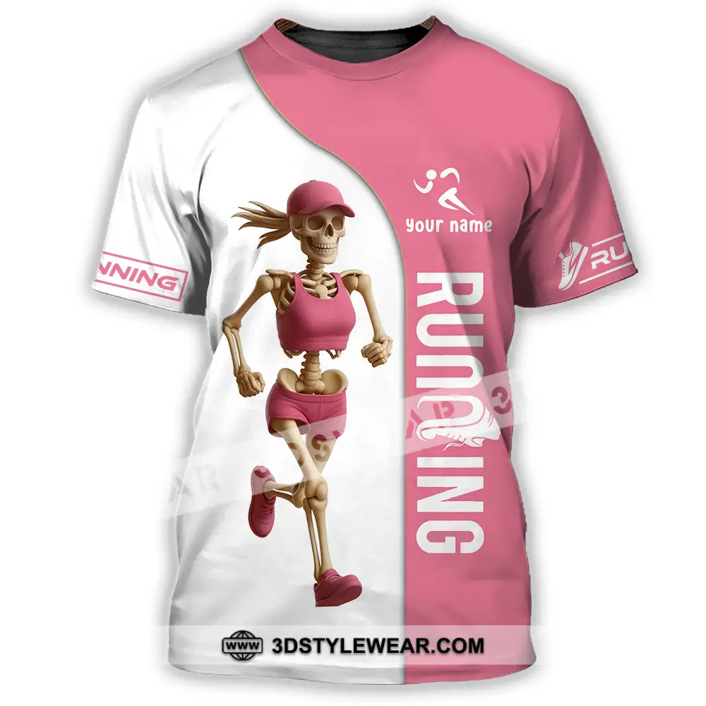 Unisex Shirt - Custom Skeleton Running Shirt - T-Shirt / S - T-shirt