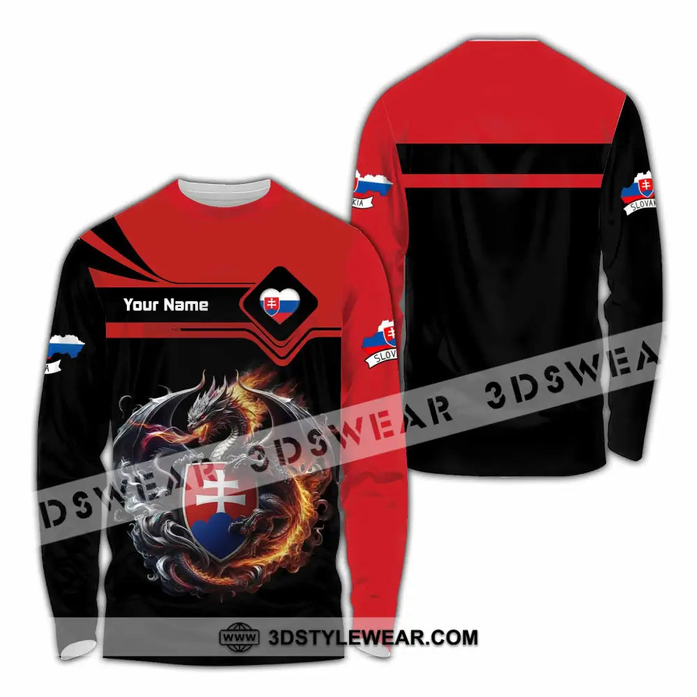 Unisex Shirt - Custom Slovakia Shirt - Long Sleeve Shirt / S - T-shirt