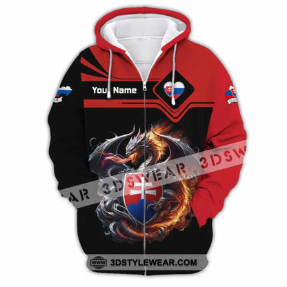 Unisex Shirt - Custom Slovakia Shirt - Zipper Hoodie / S - T-shirt