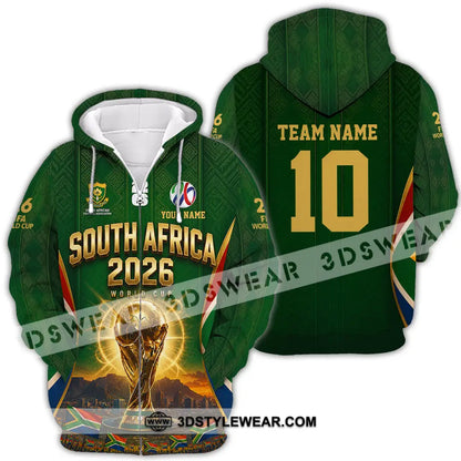 Unisex Shirt - Custom South Africa World Cup 2026 Shirt - Zipper Hoodie / S - T-shirt