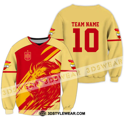 Unisex Shirt - Custom Spain 3D Shirt Long Sleeve / S T-shirt