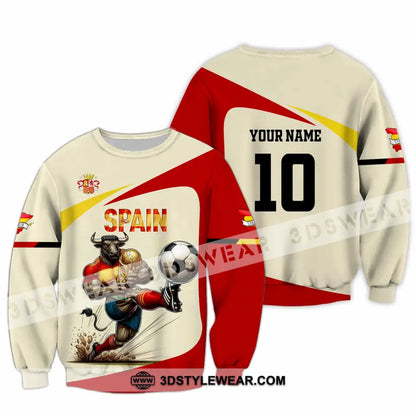 Unisex Shirt - Custom Spain 3D Shirt Long Sleeve / S T-shirt