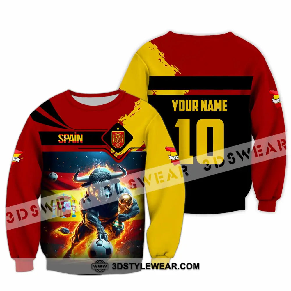 Unisex Shirt - Custom Spain 3D Shirt Long Sleeve / S T-shirt