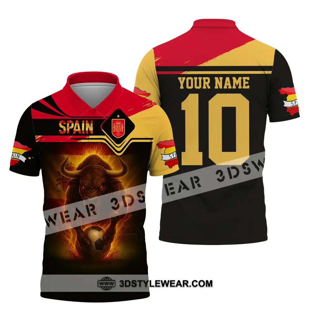 Unisex Shirt - Custom Spain 3D Shirt Polo Shirt / S T-shirt
