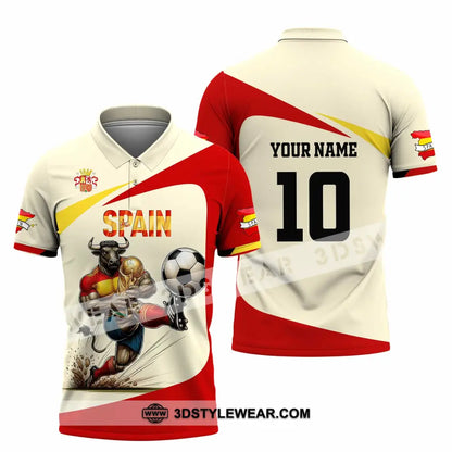 Unisex Shirt - Custom Spain 3D Shirt Polo Shirt / S T-shirt