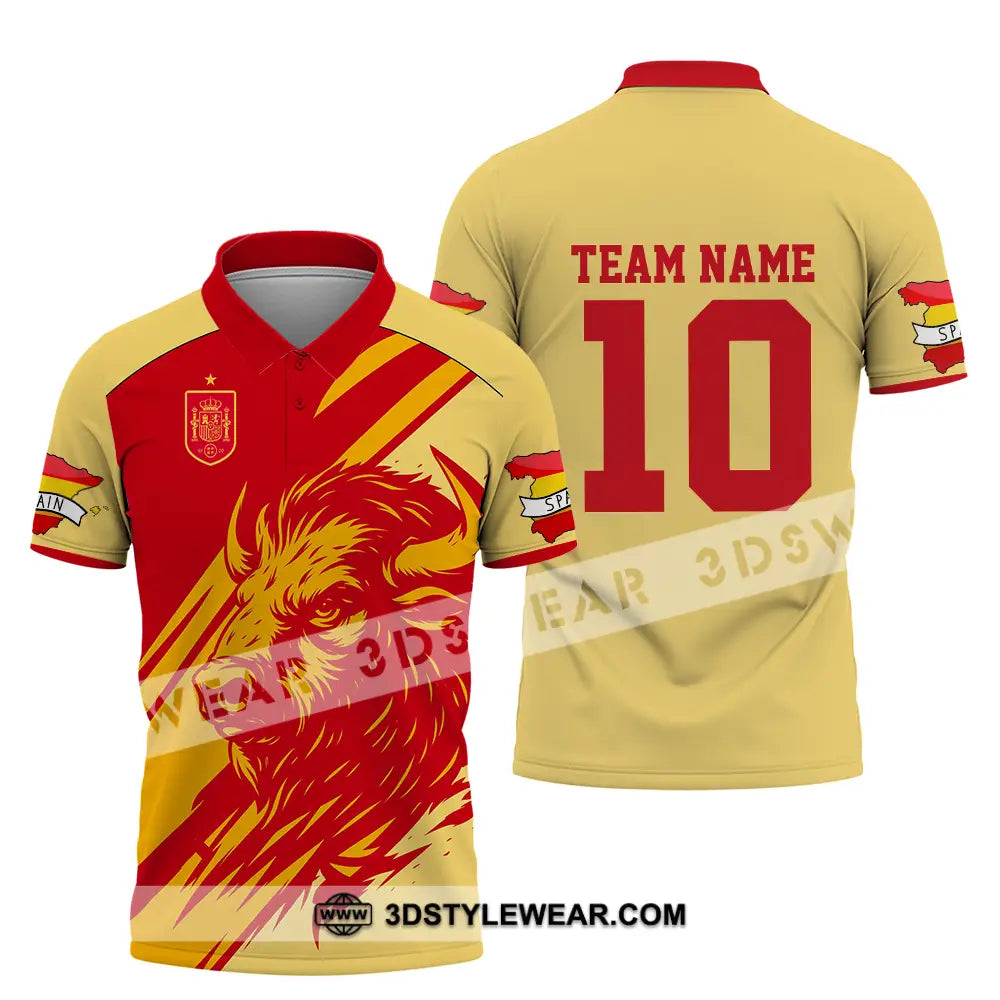 Unisex Shirt - Custom Spain 3D Shirt Polo Shirt / S T-shirt