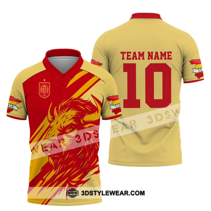 Unisex Shirt - Custom Spain 3D Shirt Polo Shirt / S T-shirt