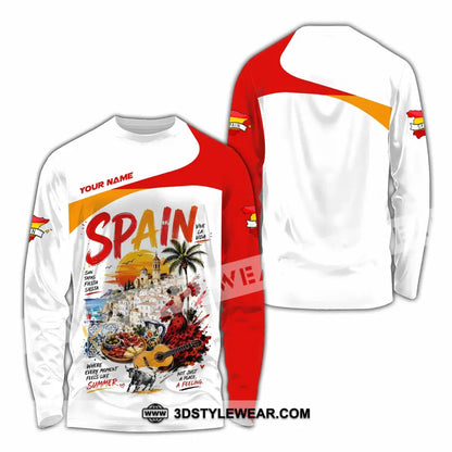 Unisex Shirt - Custom Spain Shirt - Long Sleeve Shirt / S - T-shirt