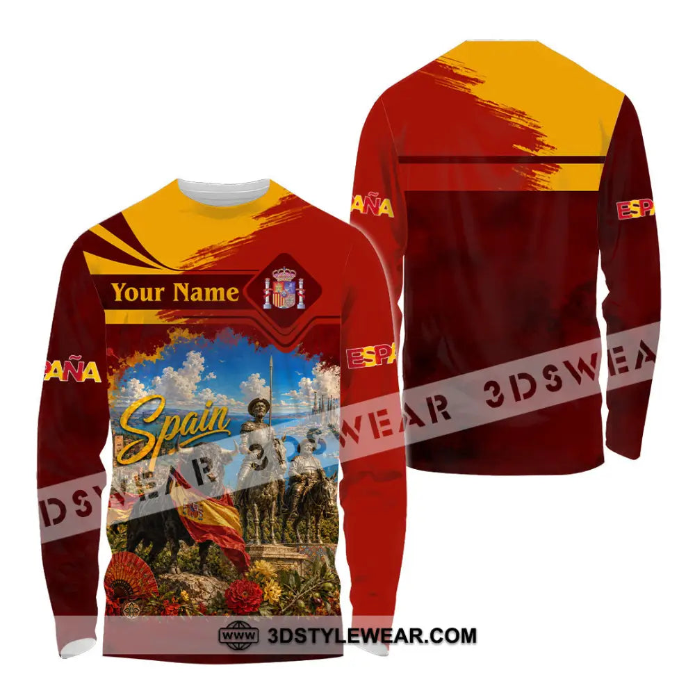 Unisex Shirt - Custom Spain Shirt - Long Sleeve Shirt / S - T-shirt