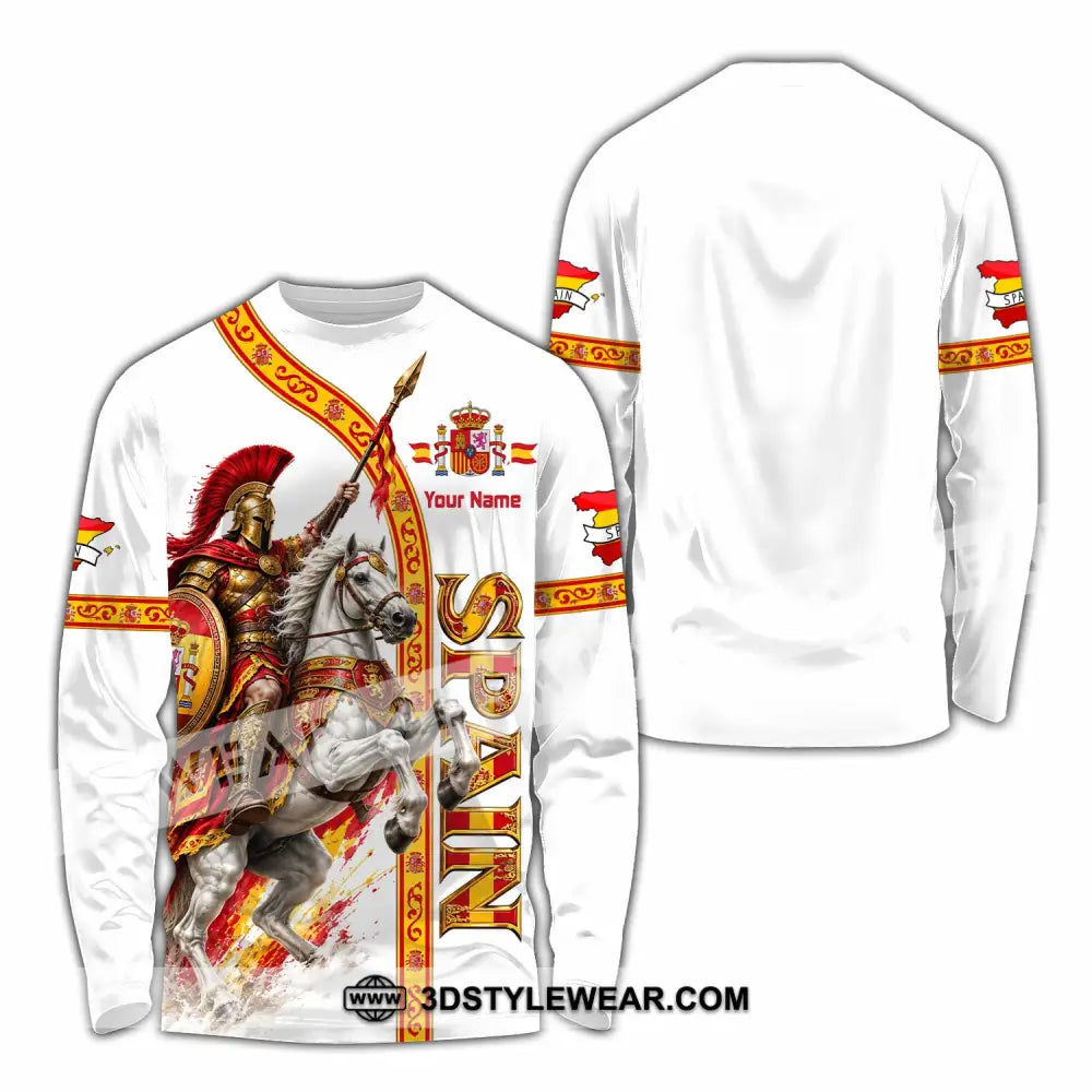 Unisex Shirt - Custom Spain Shirt - Long Sleeve Shirt / S - T-shirt