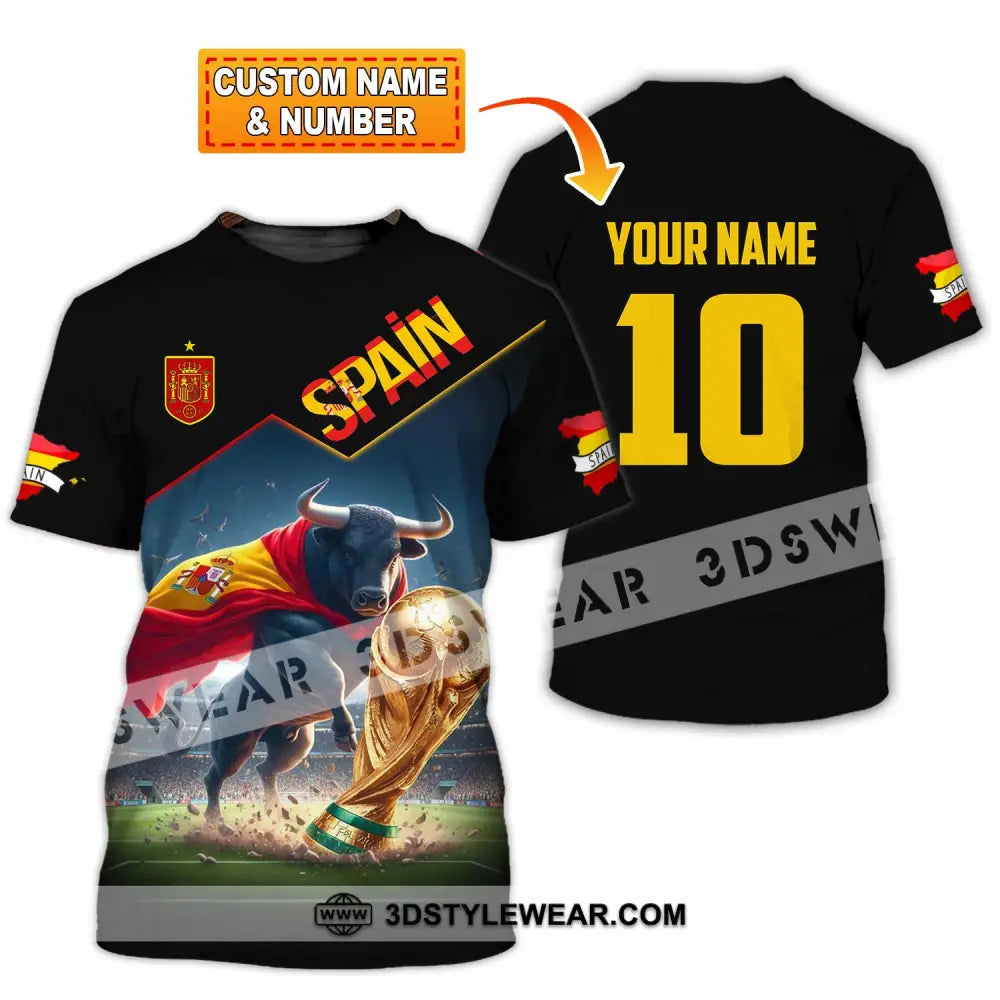 Unisex Shirt - Custom Spain World Cup 2026 3D Shirt T-shirt