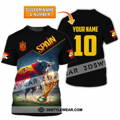 Unisex Shirt - Custom Spain World Cup 2026 3D Shirt T-shirt