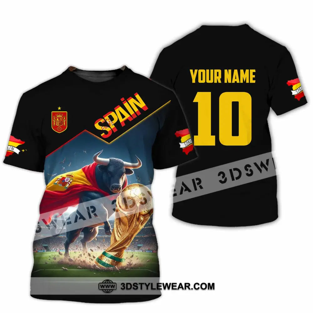 Unisex Shirt - Custom Spain World Cup 2026 3D Shirt T-Shirt / S T-shirt