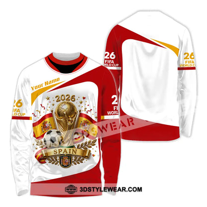 Unisex Shirt - Custom Spain World Cup 2026 Shirt - Long Sleeve Shirt / S - T-shirt