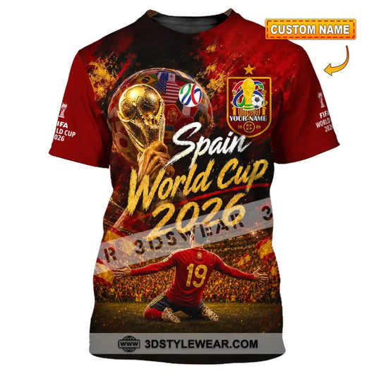 Unisex Shirt - Custom Spain World Cup 2026 Shirt - T-shirt