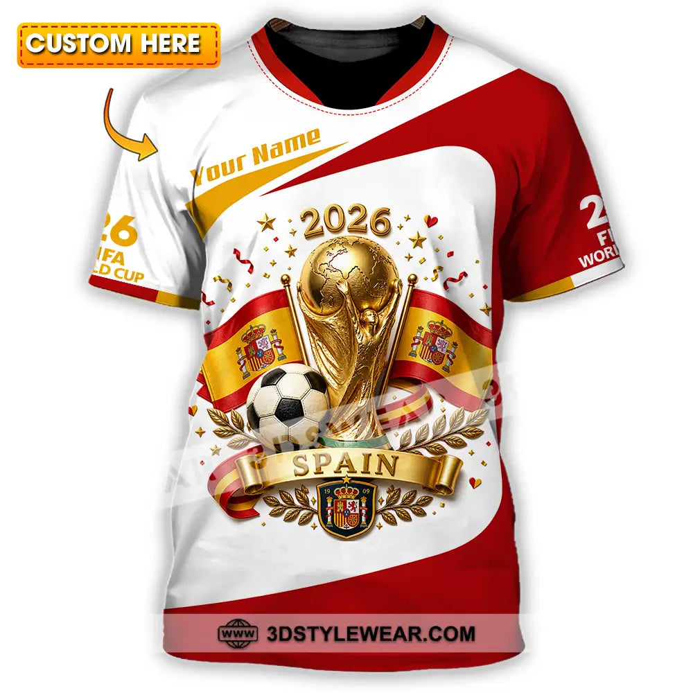 Unisex Shirt - Custom Spain World Cup 2026 Shirt - T-shirt