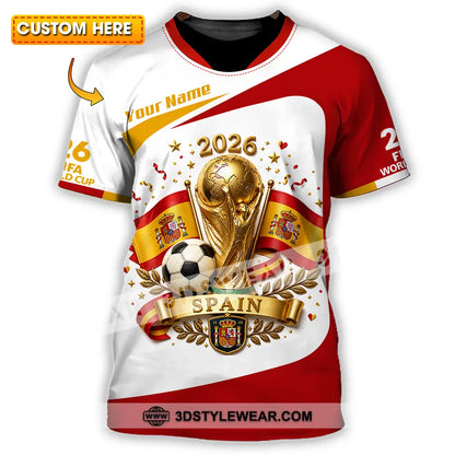 Unisex Shirt - Custom Spain World Cup 2026 Shirt - T-shirt