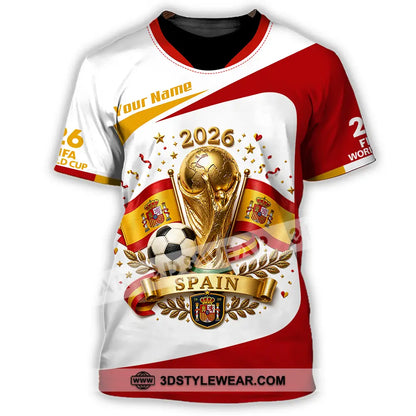 Unisex Shirt - Custom Spain World Cup 2026 Shirt - T-Shirt / S - T-shirt