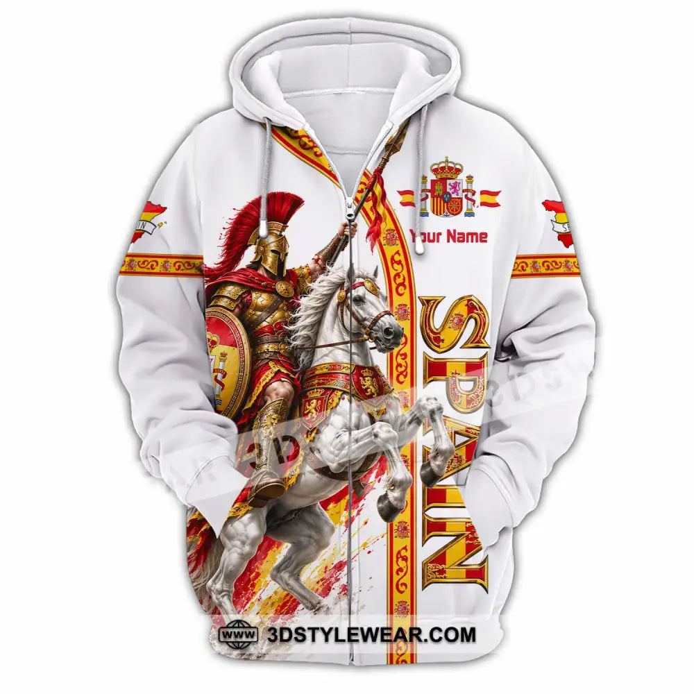 Unisex Shirt - Custom Spain Shirt - Zipper Hoodie / S - T-shirt