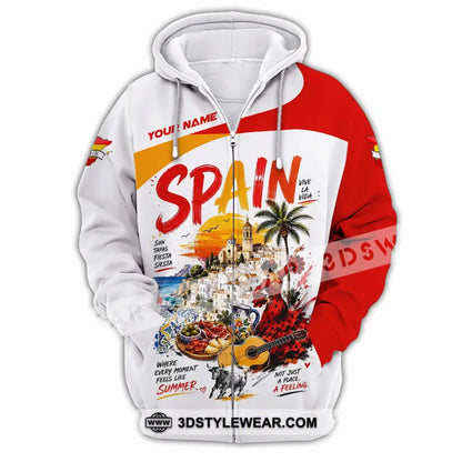 Unisex Shirt - Custom Spain Shirt - Zipper Hoodie / S - T-shirt
