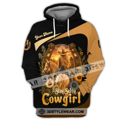Unisex Shirt - Custom Stay Salty Cowgirl Shirt - Hoodie / S - T-shirt