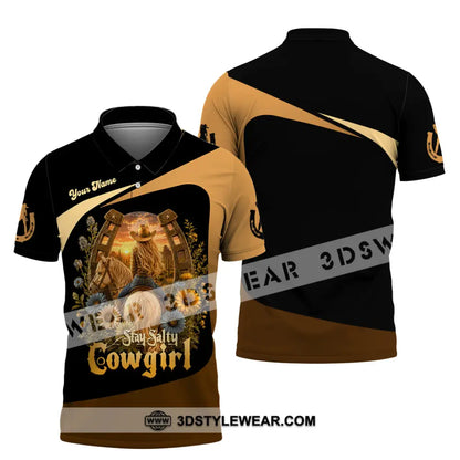 Unisex Shirt - Custom Stay Salty Cowgirl Shirt - Polo Shirt / S - T-shirt