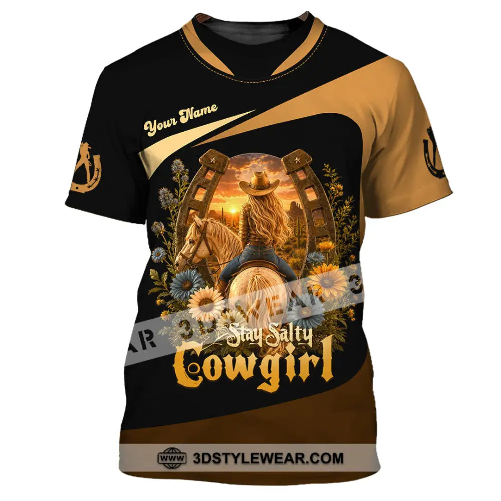 Unisex Shirt - Custom Stay Salty Cowgirl Shirt - T-Shirt / S - T-shirt