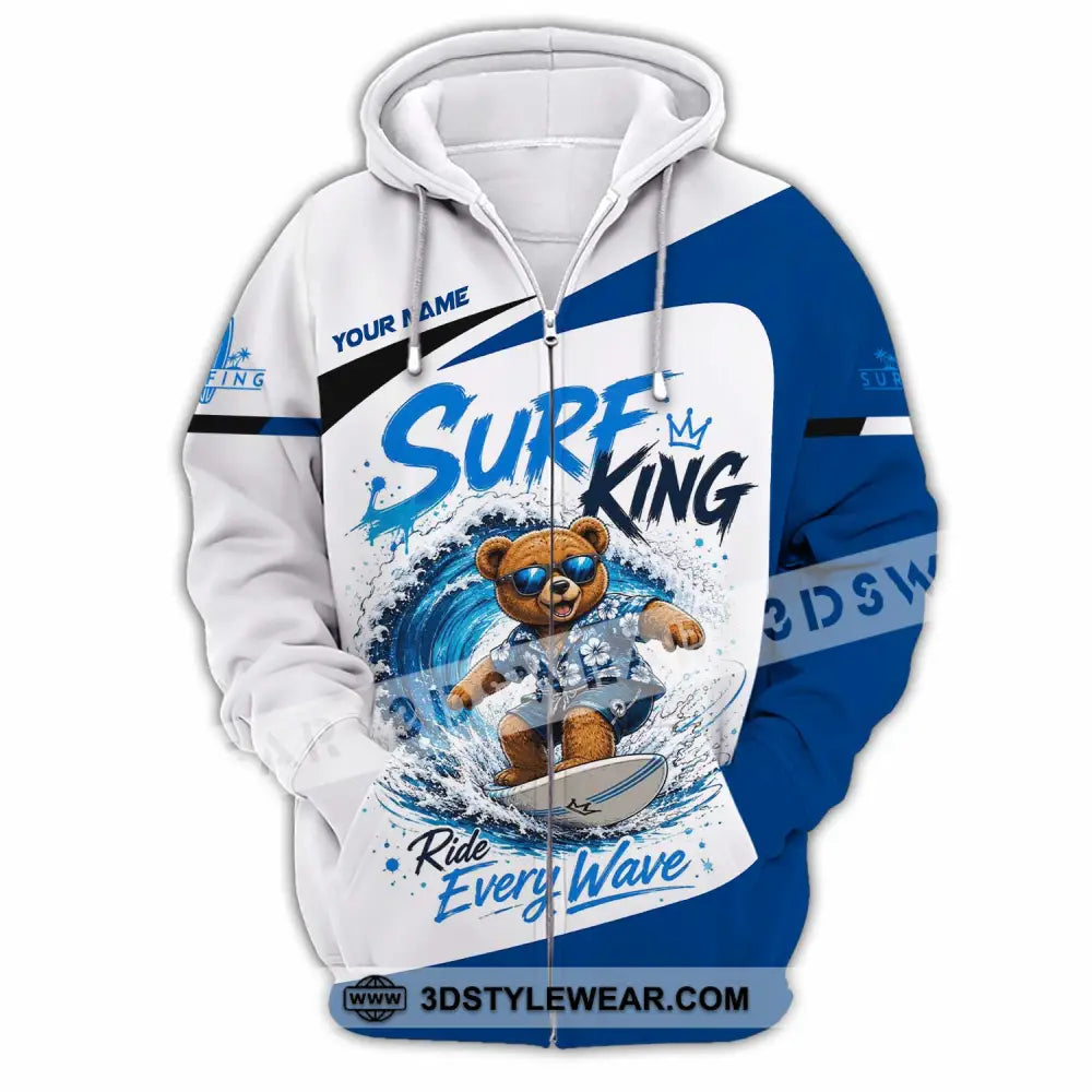 Unisex Shirt - Custom Surf King Shirt - Zipper Hoodie / S - T-shirt