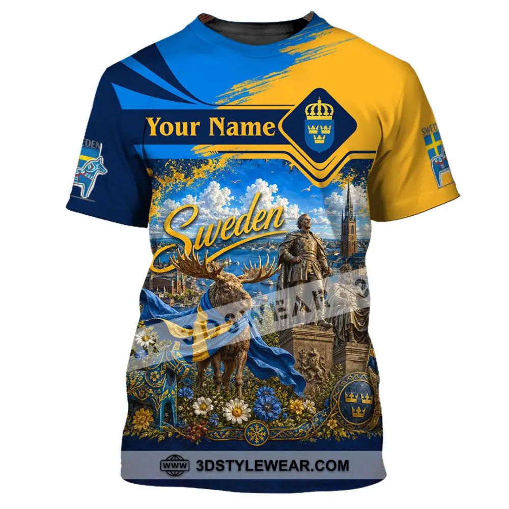 Unisex Shirt - Custom Sweden Shirt - T-Shirt / S - T-shirt