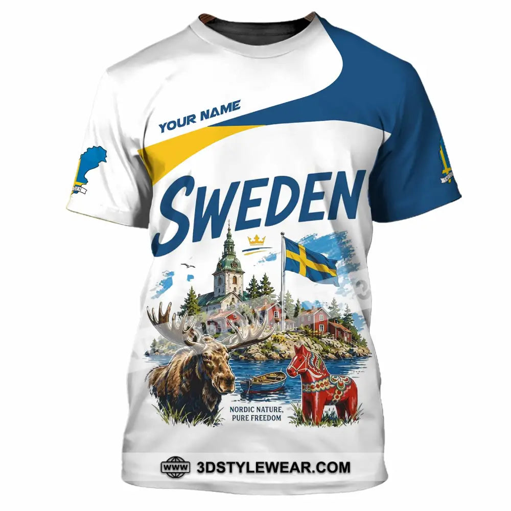 Unisex Shirt - Custom Sweden Shirt - T-Shirt / S - T-shirt