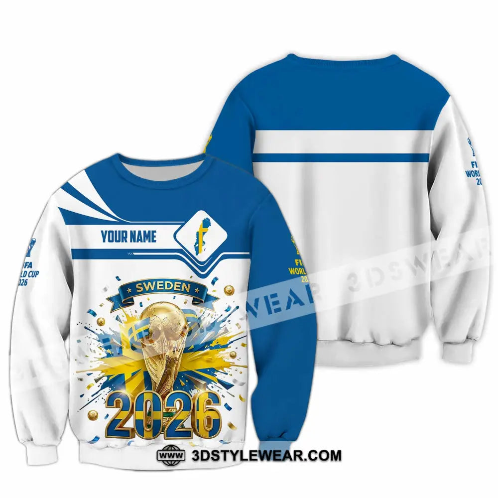 Unisex Shirt - Custom Sweden World Cup 2026 3D Shirt - Long Sleeve / S - T-shirt